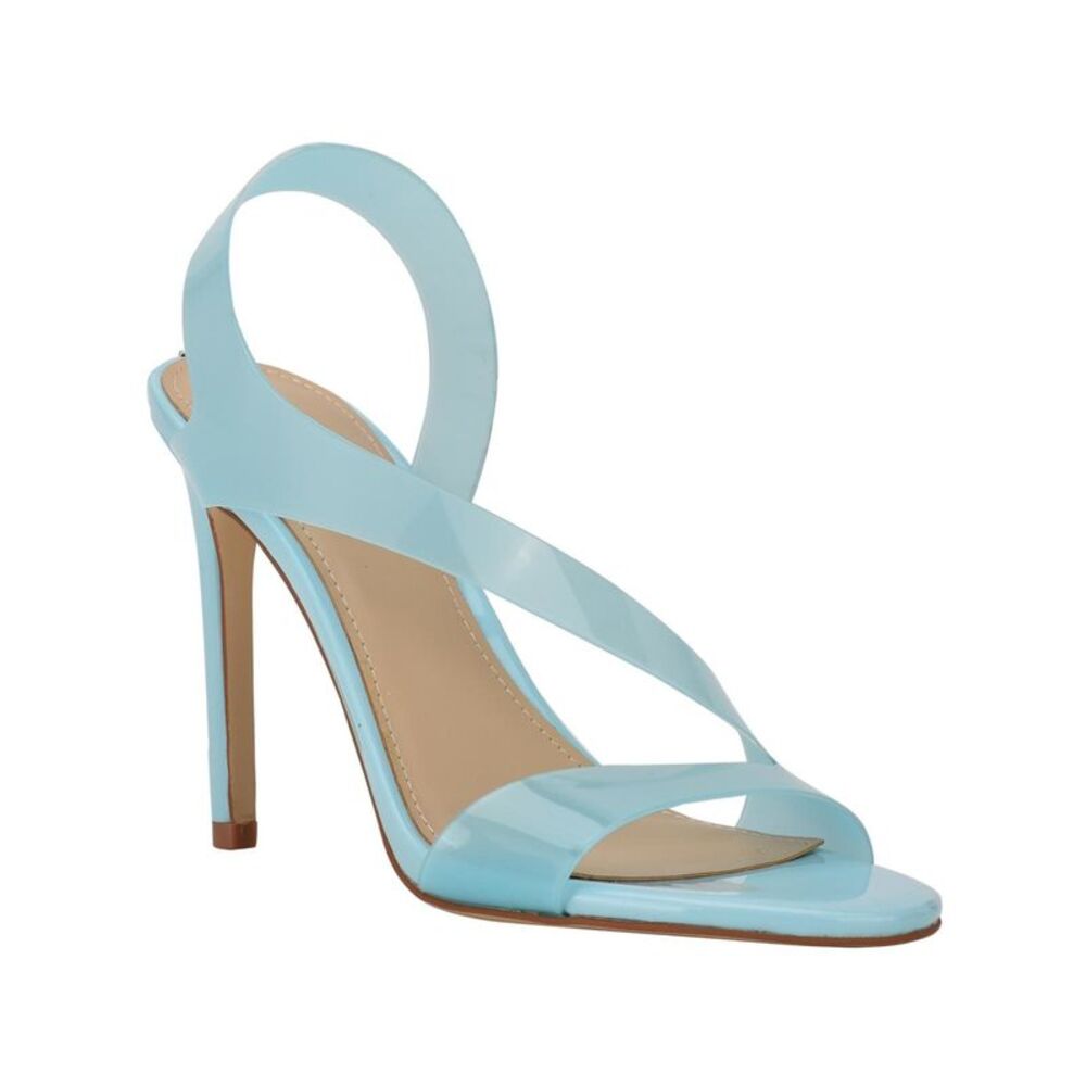 GUESS Womens Light Blue Ferry Almond Toe Stiletto Slip On Slingback Sandal 8.5 M